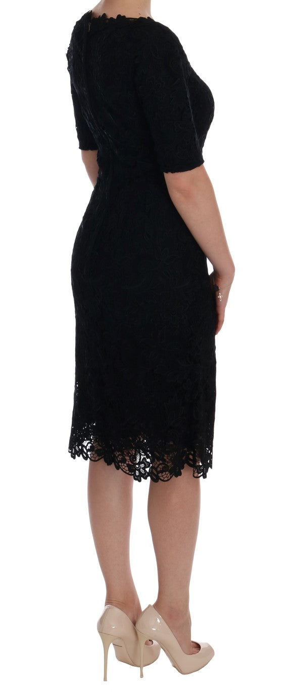Dolce & Gabbana Black Midi Dress for Women side view