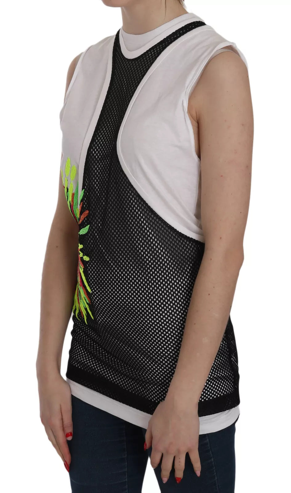Dsquared² Black Sleeveless T-Shirt for Women detail view