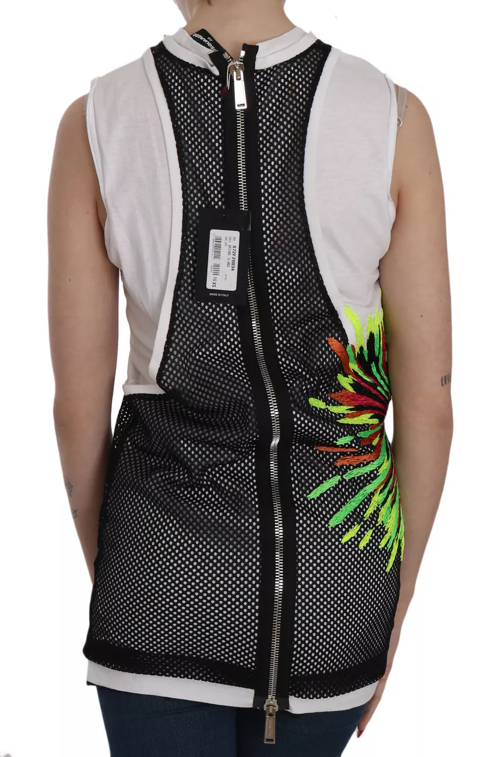 Dsquared² Black Sleeveless T-Shirt for Women side view