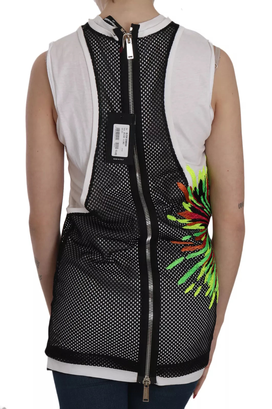 Dsquared² Black Sleeveless T-Shirt for Women side view