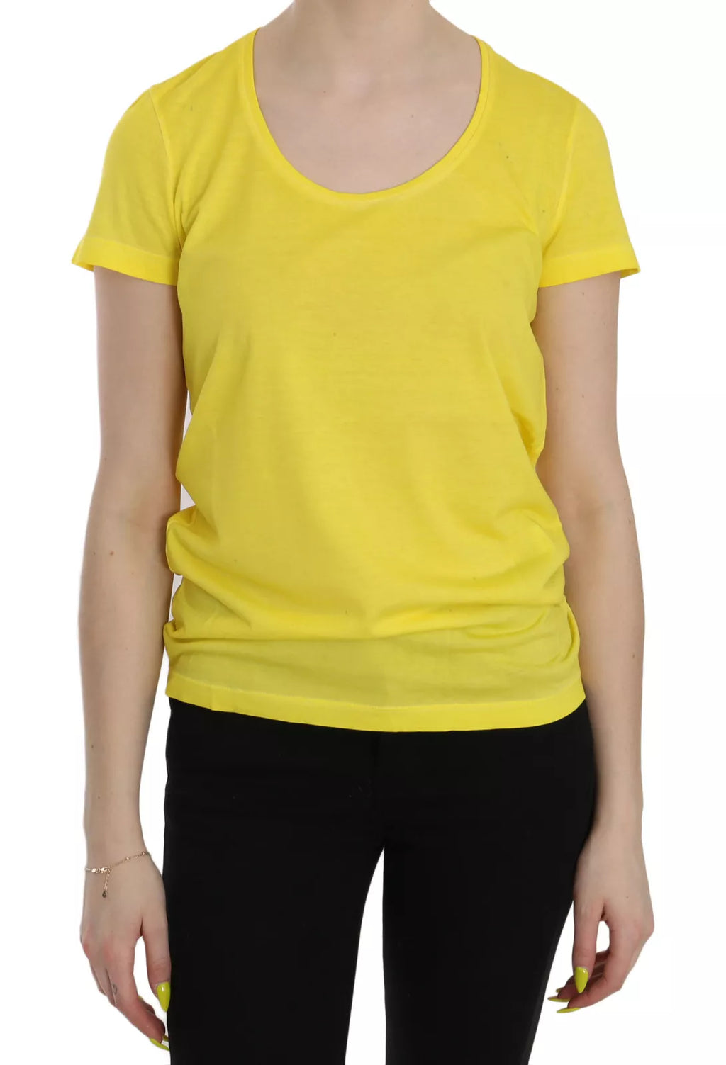Haut chemise chemisier Dsquared² jaune à manches courtes et col rond