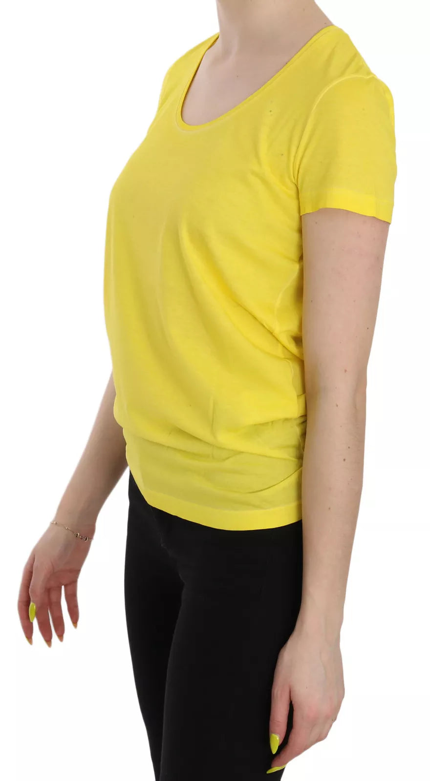 Haut chemise chemisier Dsquared² jaune à manches courtes et col rond