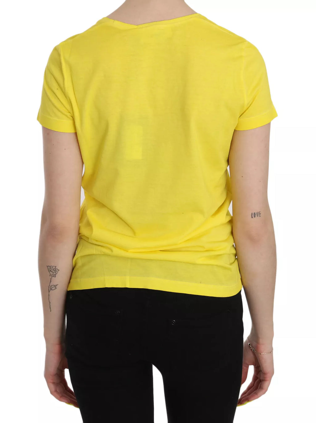 Haut chemise chemisier Dsquared² jaune à manches courtes et col rond
