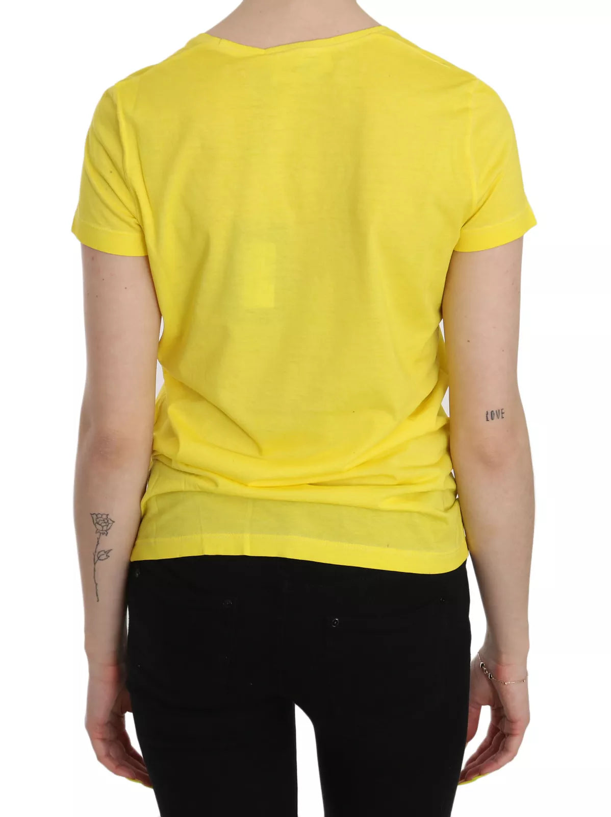 Haut chemise chemisier Dsquared² jaune à manches courtes et col rond