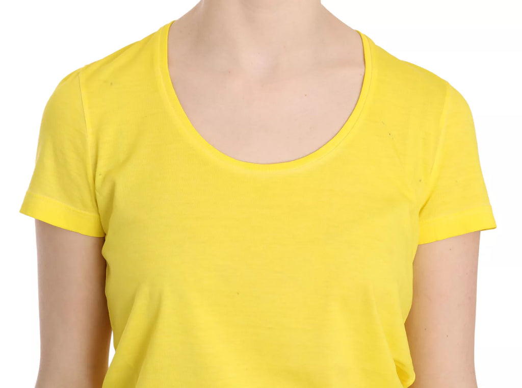 Haut chemise chemisier Dsquared² jaune à manches courtes et col rond