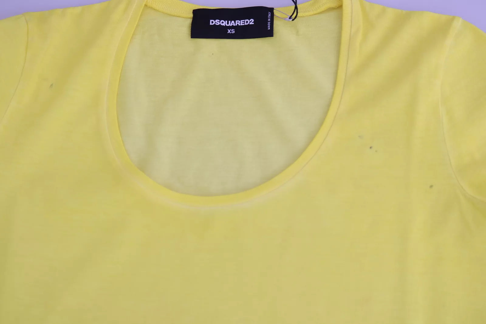 Haut chemise chemisier Dsquared² jaune à manches courtes et col rond