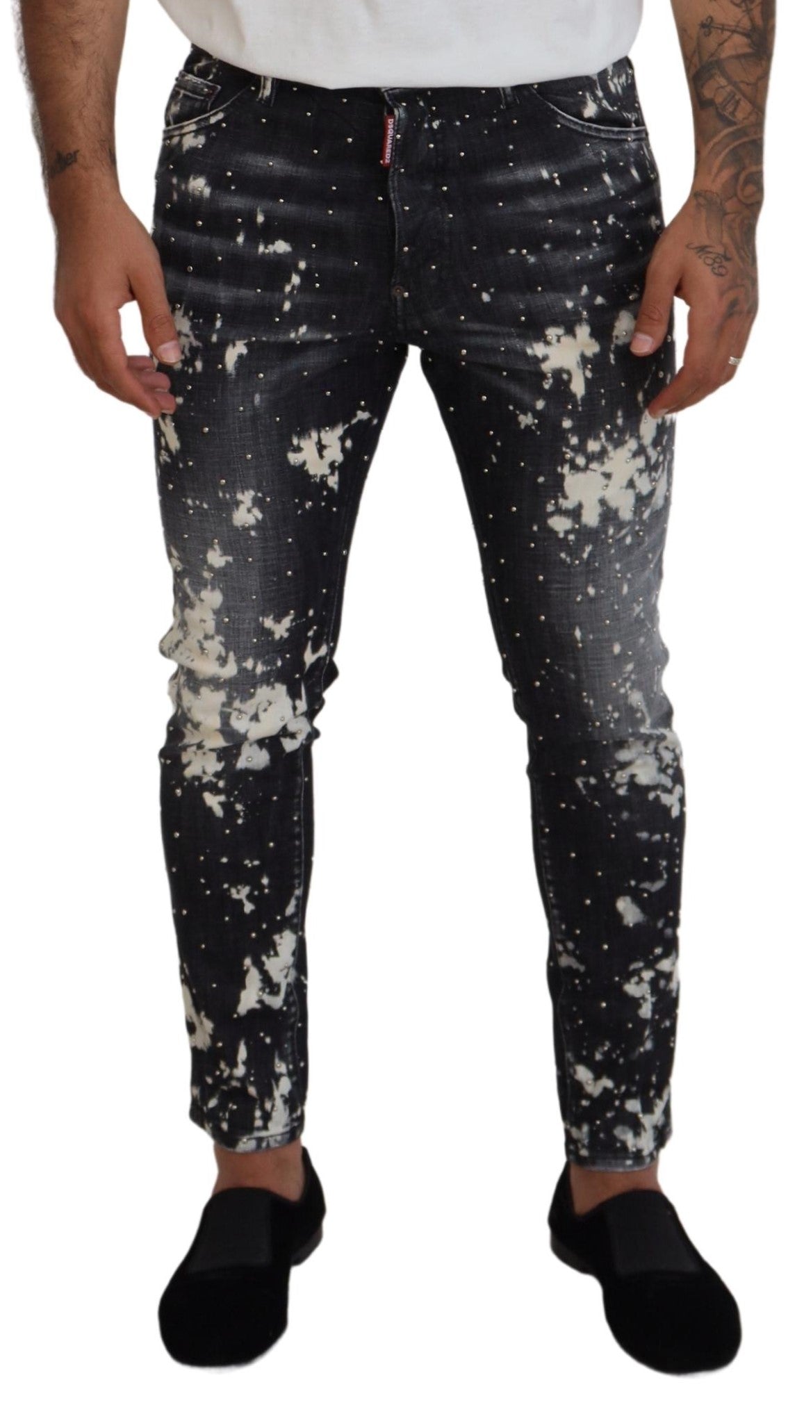 Dsquared² Grey Skinny Jeans for Men side view