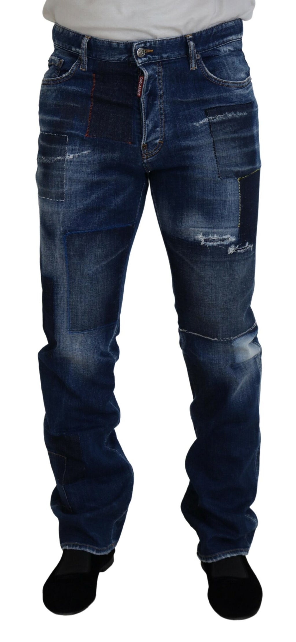 Dsquared² Blue Straight Leg Jeans for Men