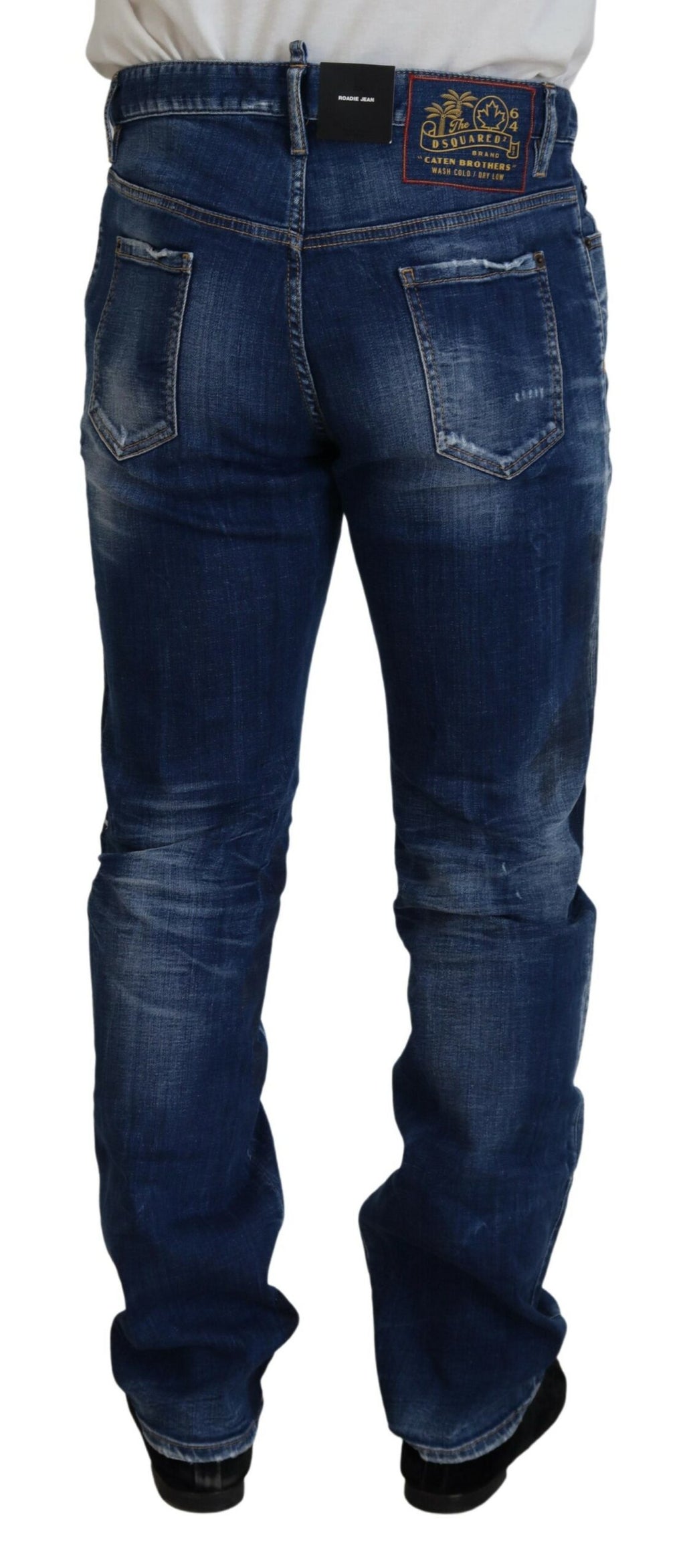 Dsquared² Blue Straight Leg Jeans for Men detail view