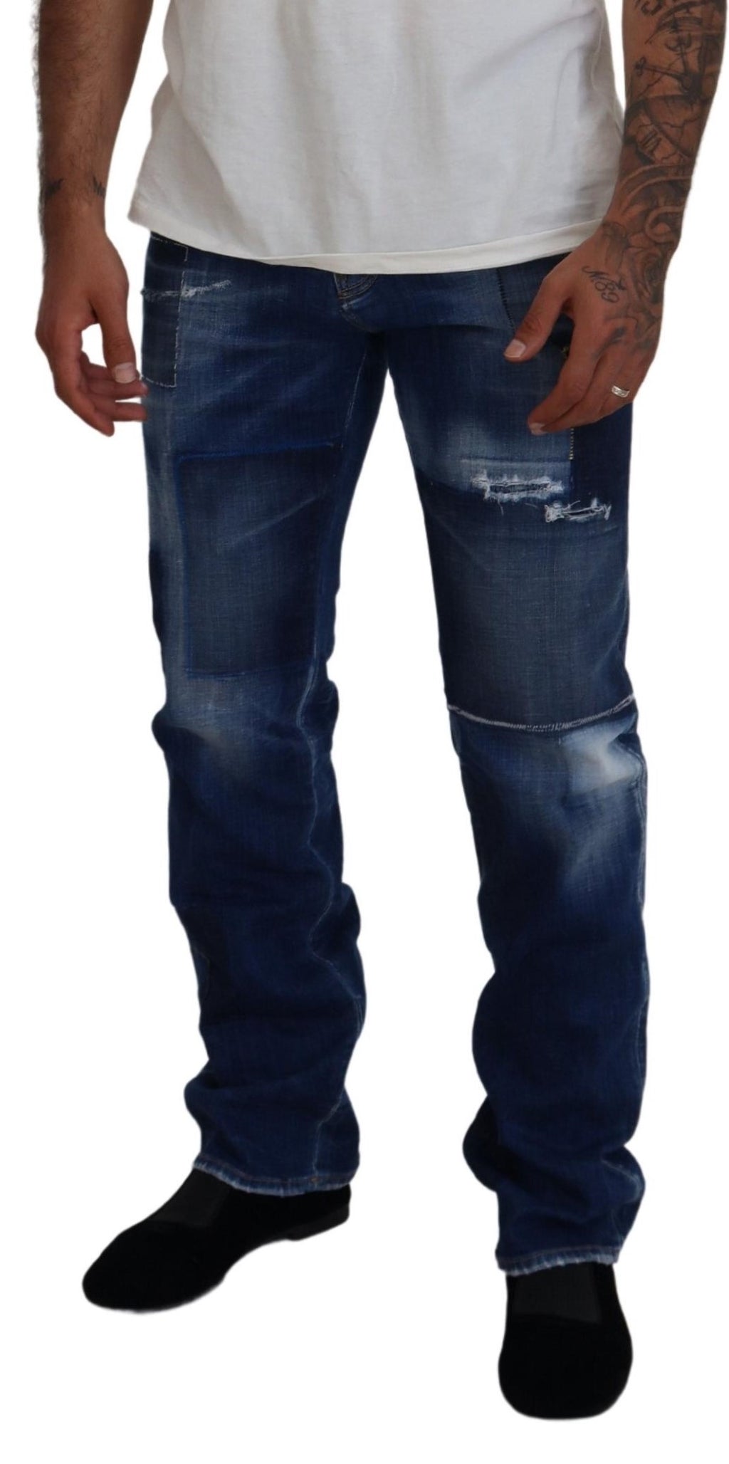 Dsquared² Blue Straight Leg Jeans for Men side view