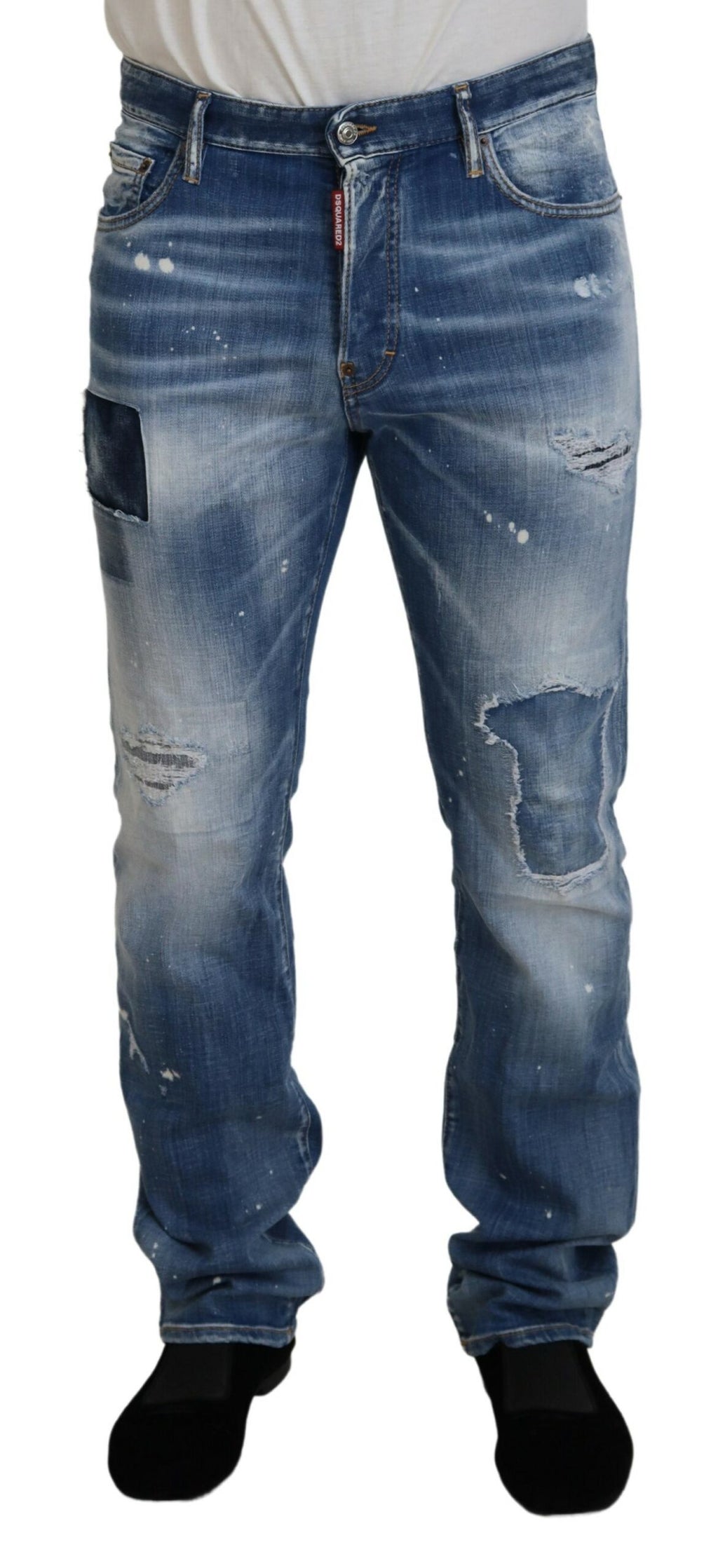 Dsquared² Blue Straight Leg Jeans for Men