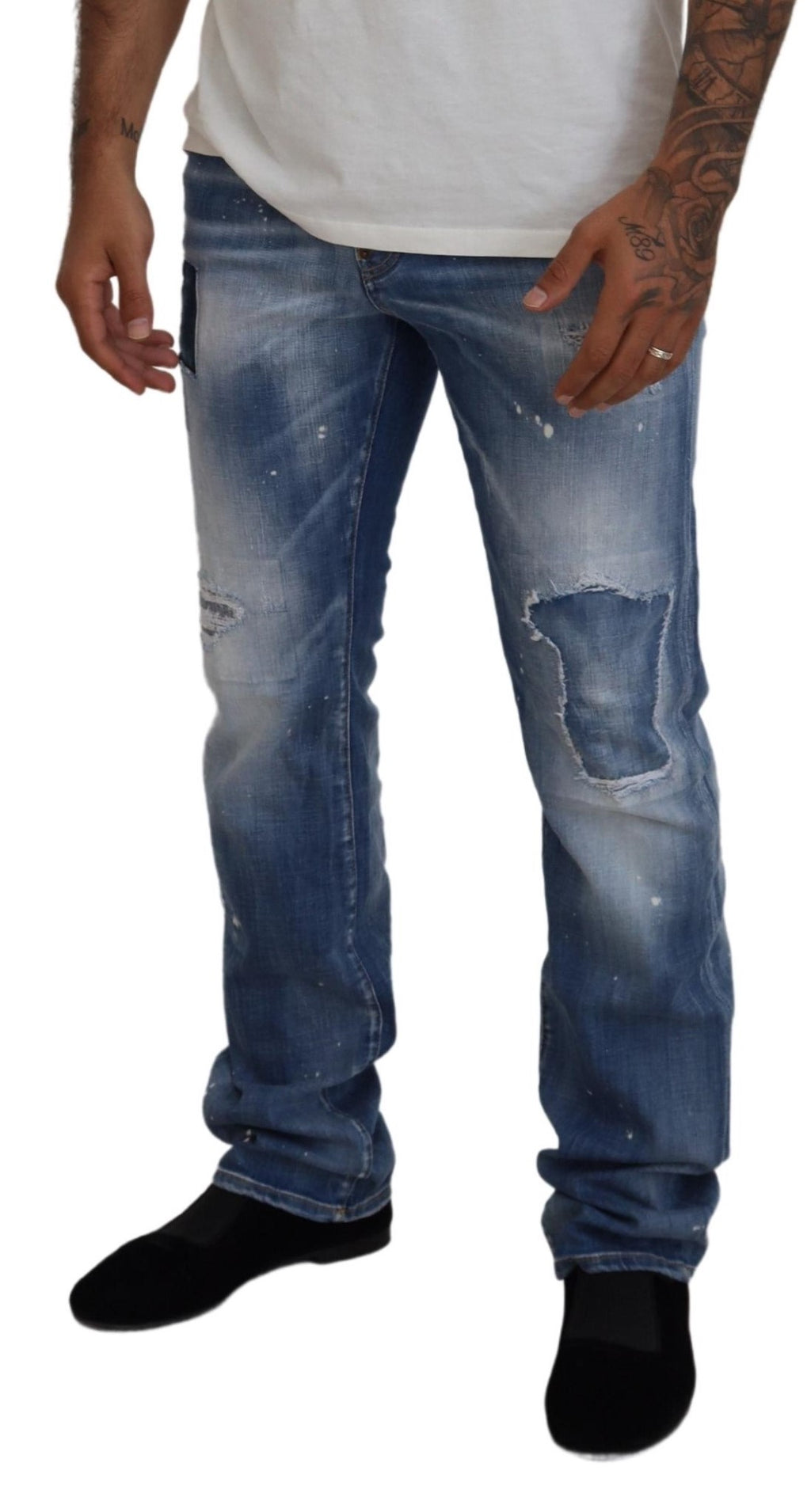Dsquared² Blue Straight Leg Jeans for Men side view