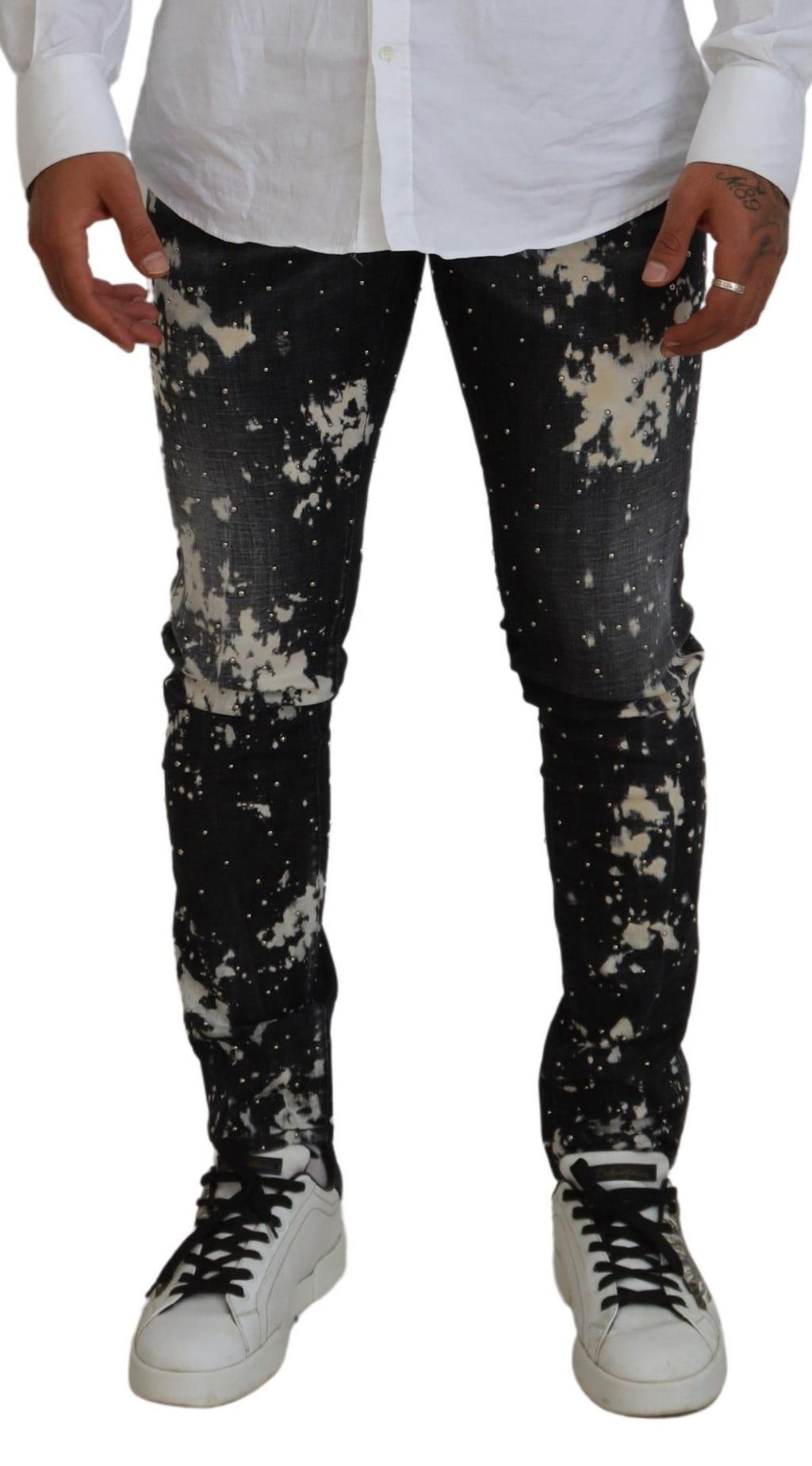 Dsquared² Black Skinny Jeans for Men side view
