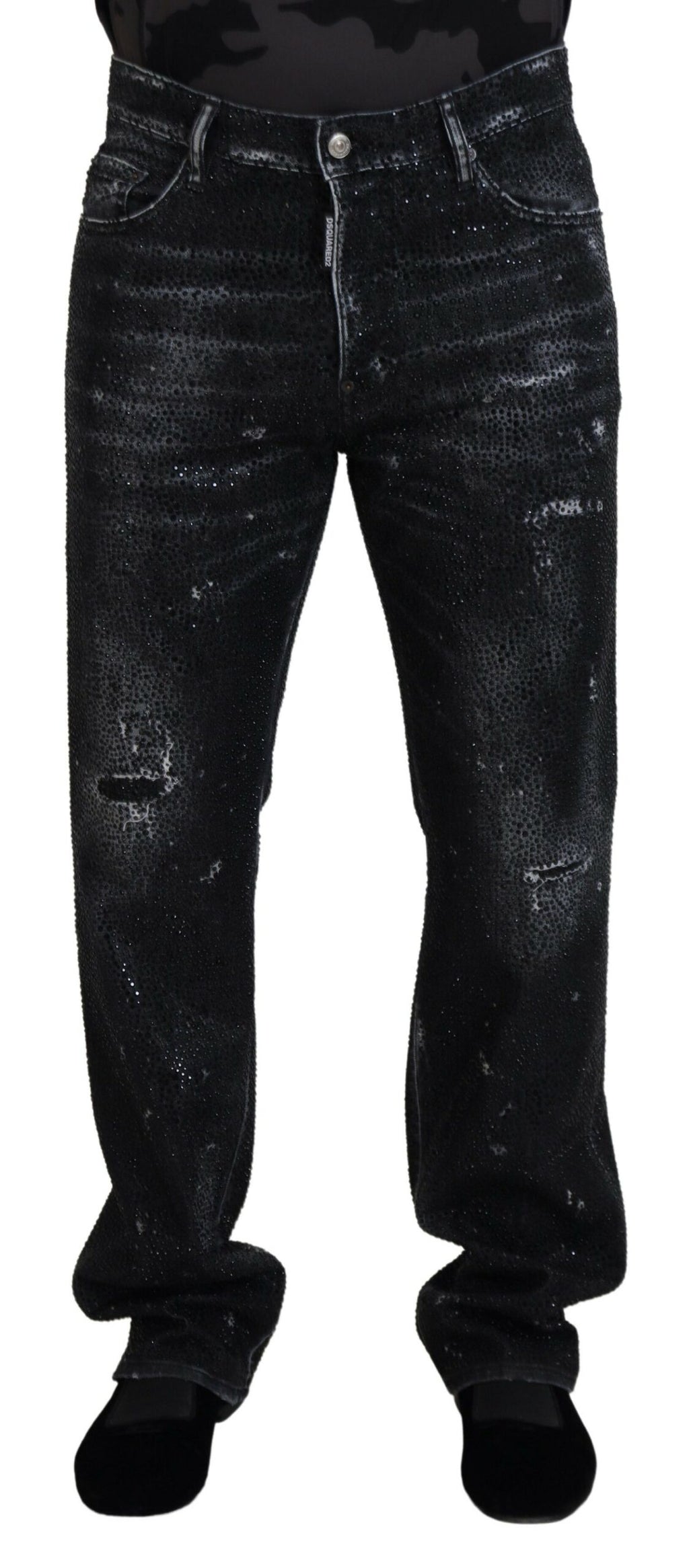Dsquared² Black Straight Leg Jeans for Men