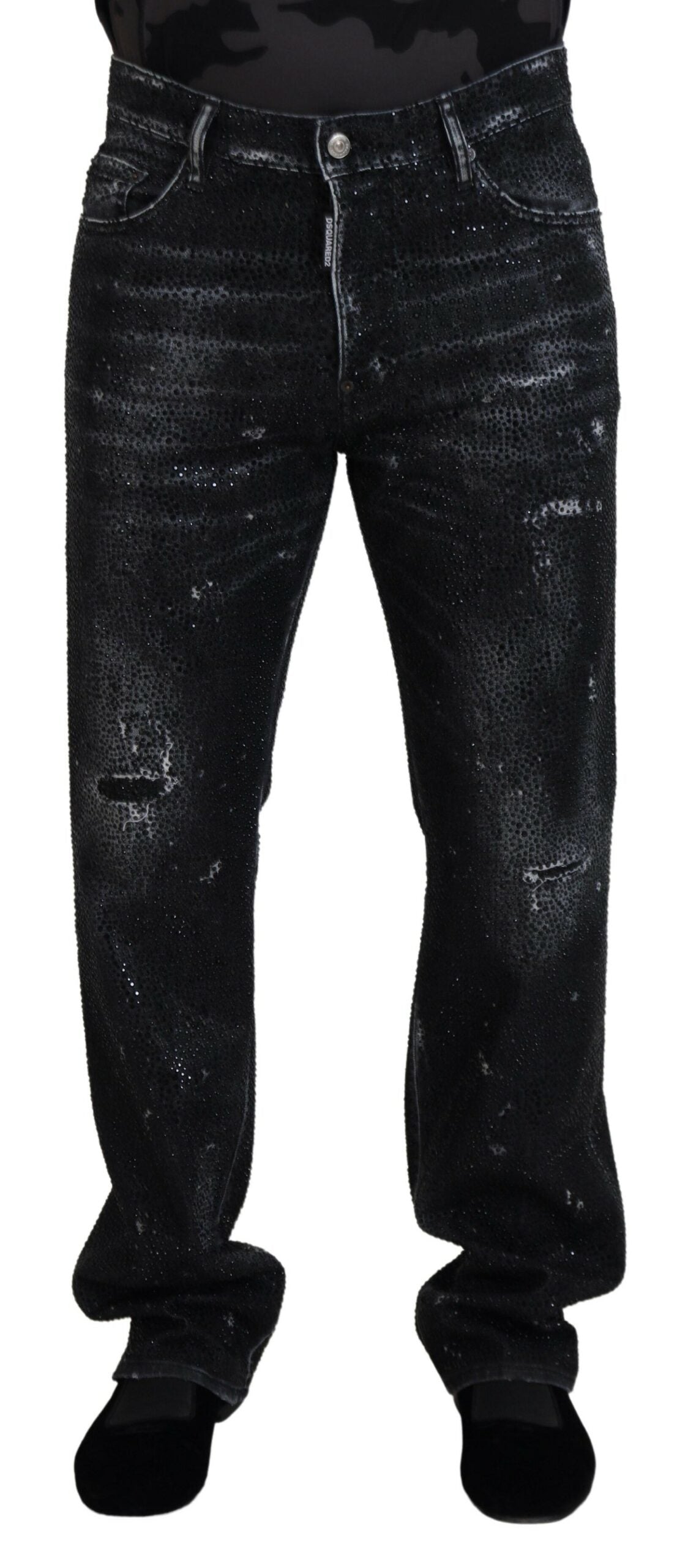 Dsquared² Black Straight Leg Jeans for Men