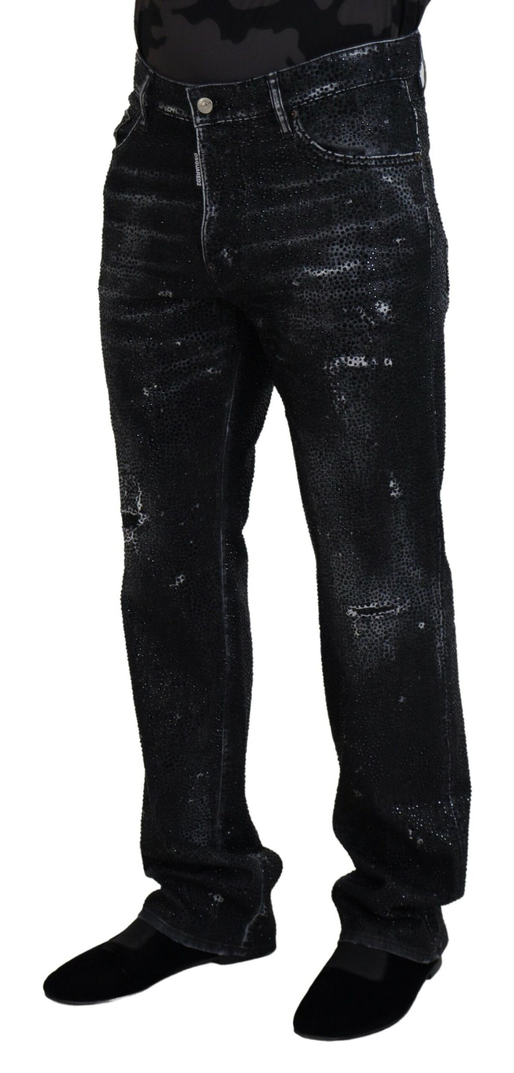 Dsquared² Black Straight Leg Jeans for Men alternate view
