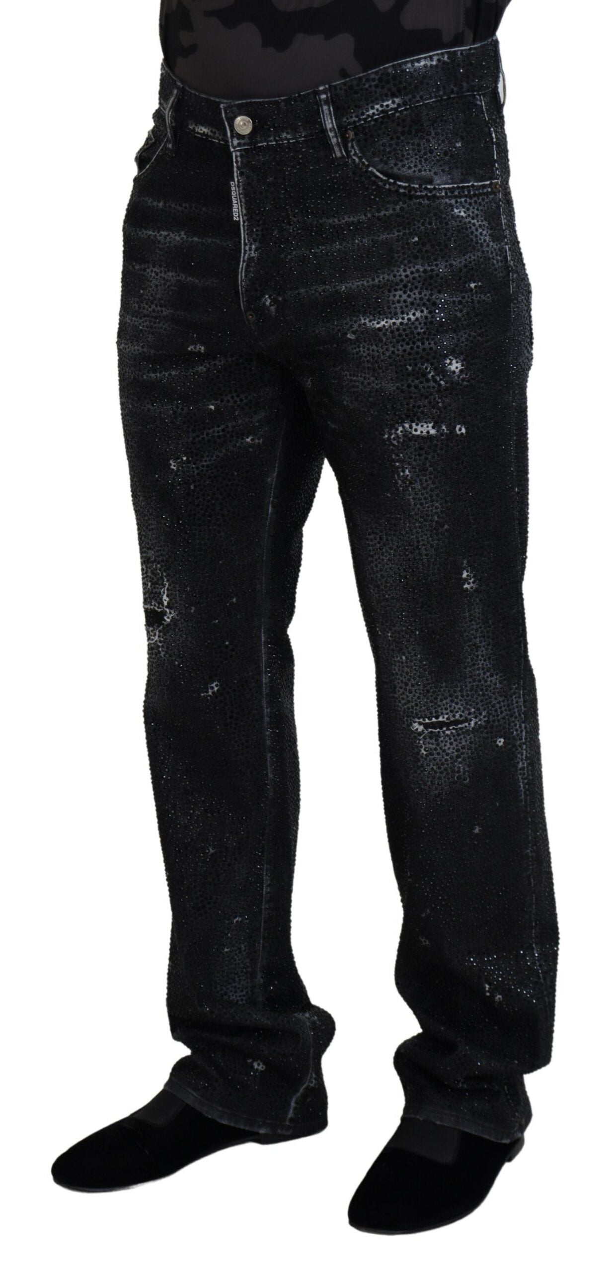 Dsquared² Black Straight Leg Jeans for Men alternate view
