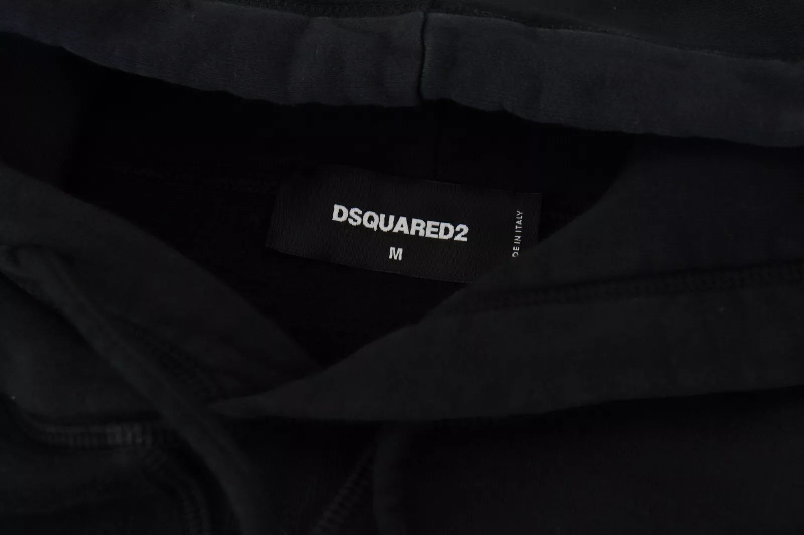 Dsquared² Sweat-shirt à capuche en coton noir tie-dye