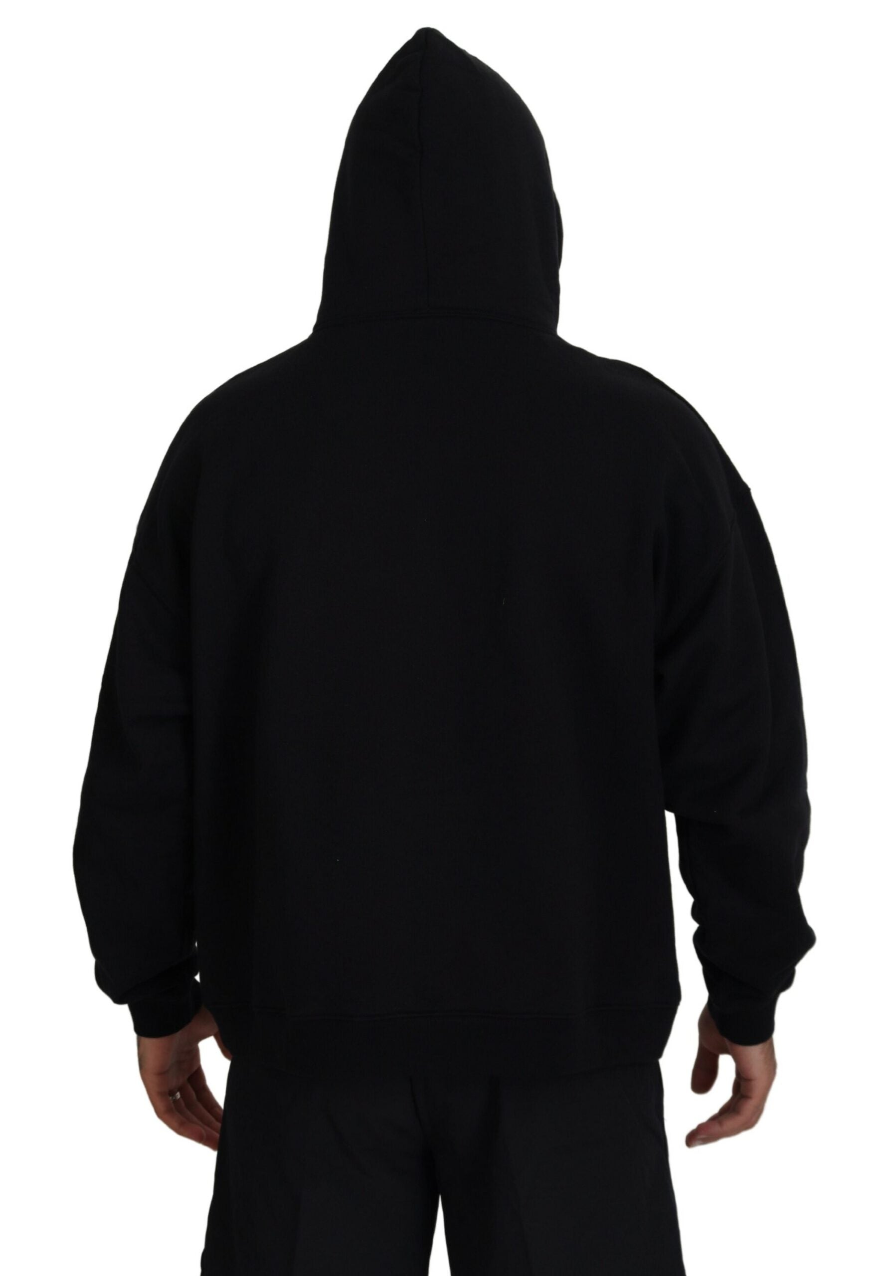 Dsquared² Black Hoodie for Men detail view