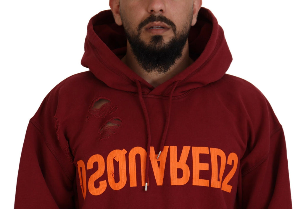 Dsquared² Red Hoodie for Men side view