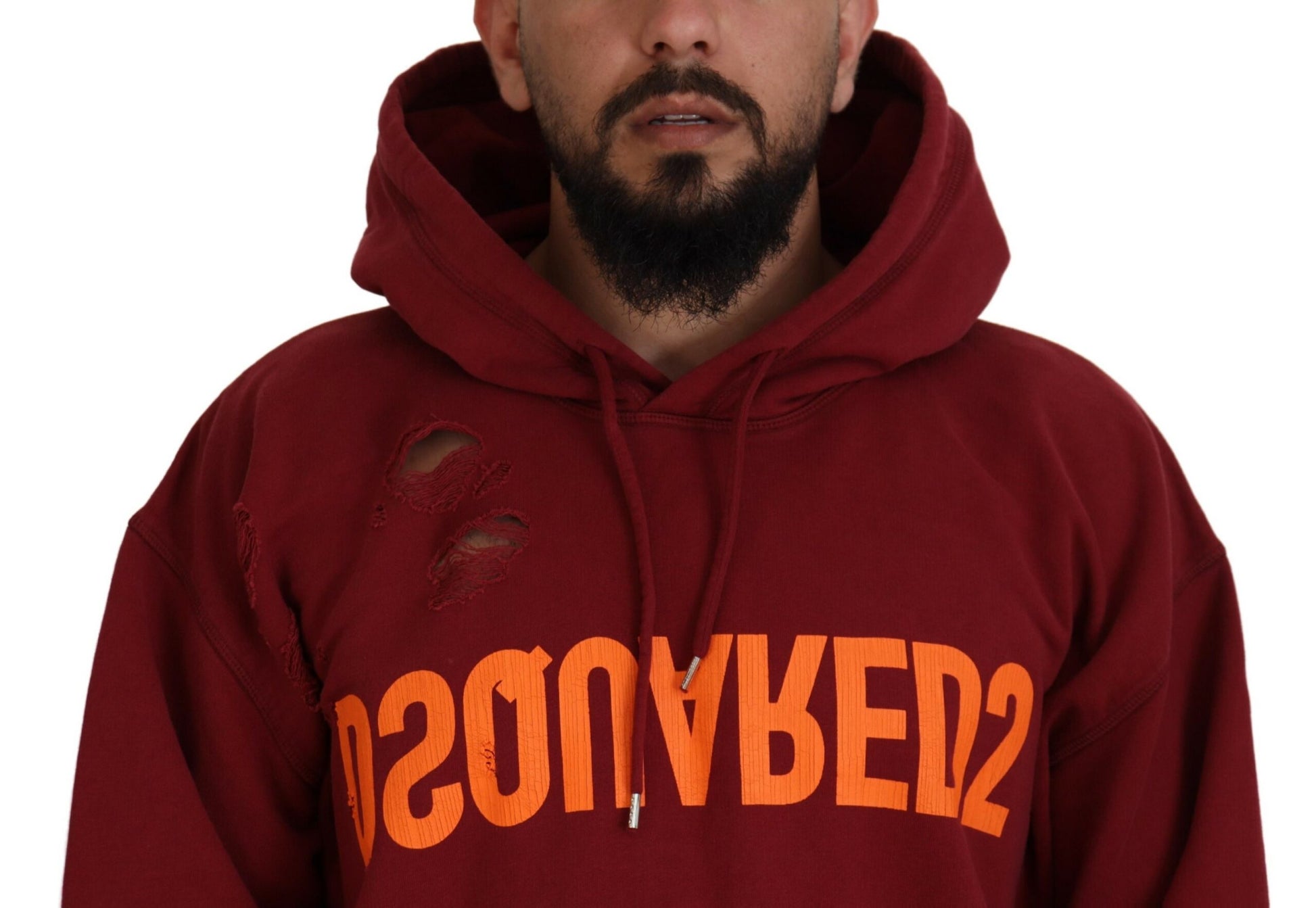 Dsquared² Red Hoodie for Men side view