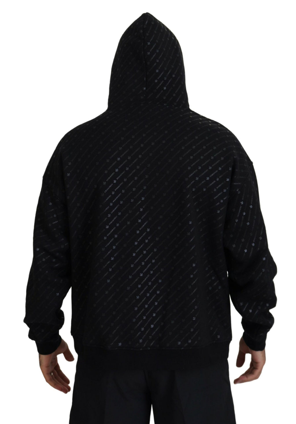 Dsquared² Black Hoodie for Men detail view