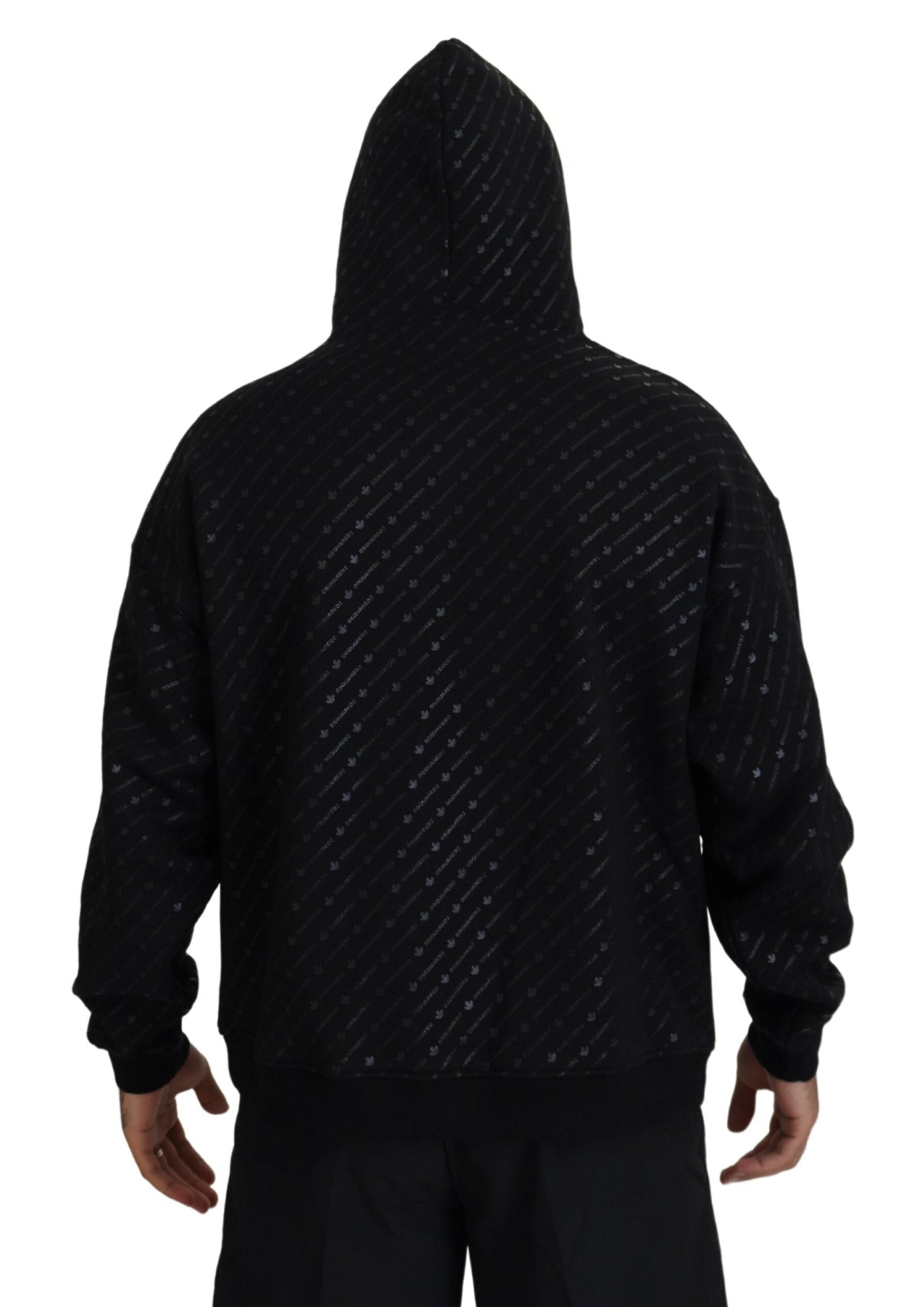 Dsquared² Black Hoodie for Men detail view