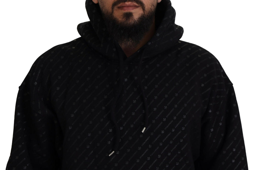 Dsquared² Black Hoodie for Men side view