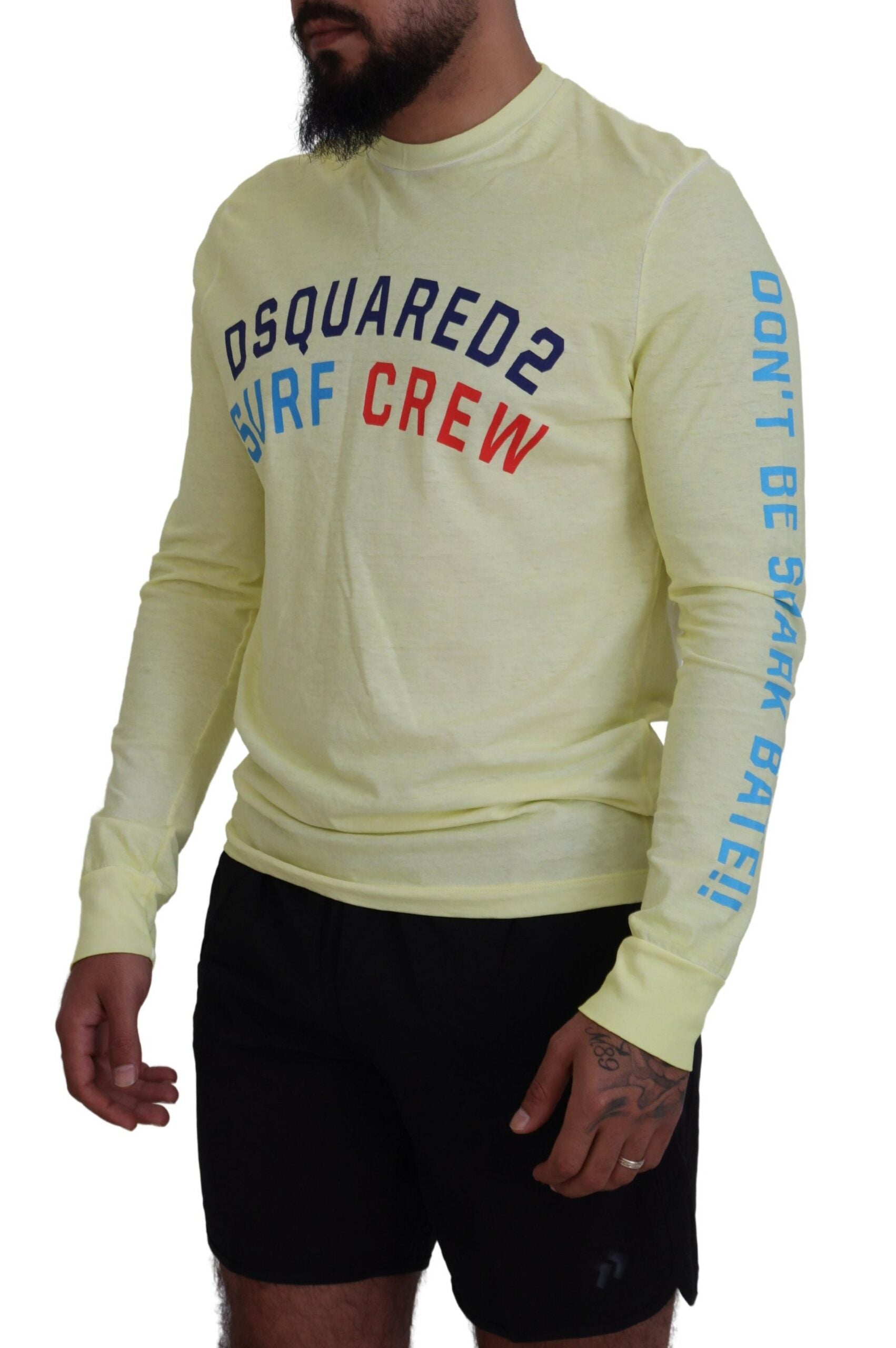 Dsquared² Yellow Long Sleeve T-Shirt for Men alternate view