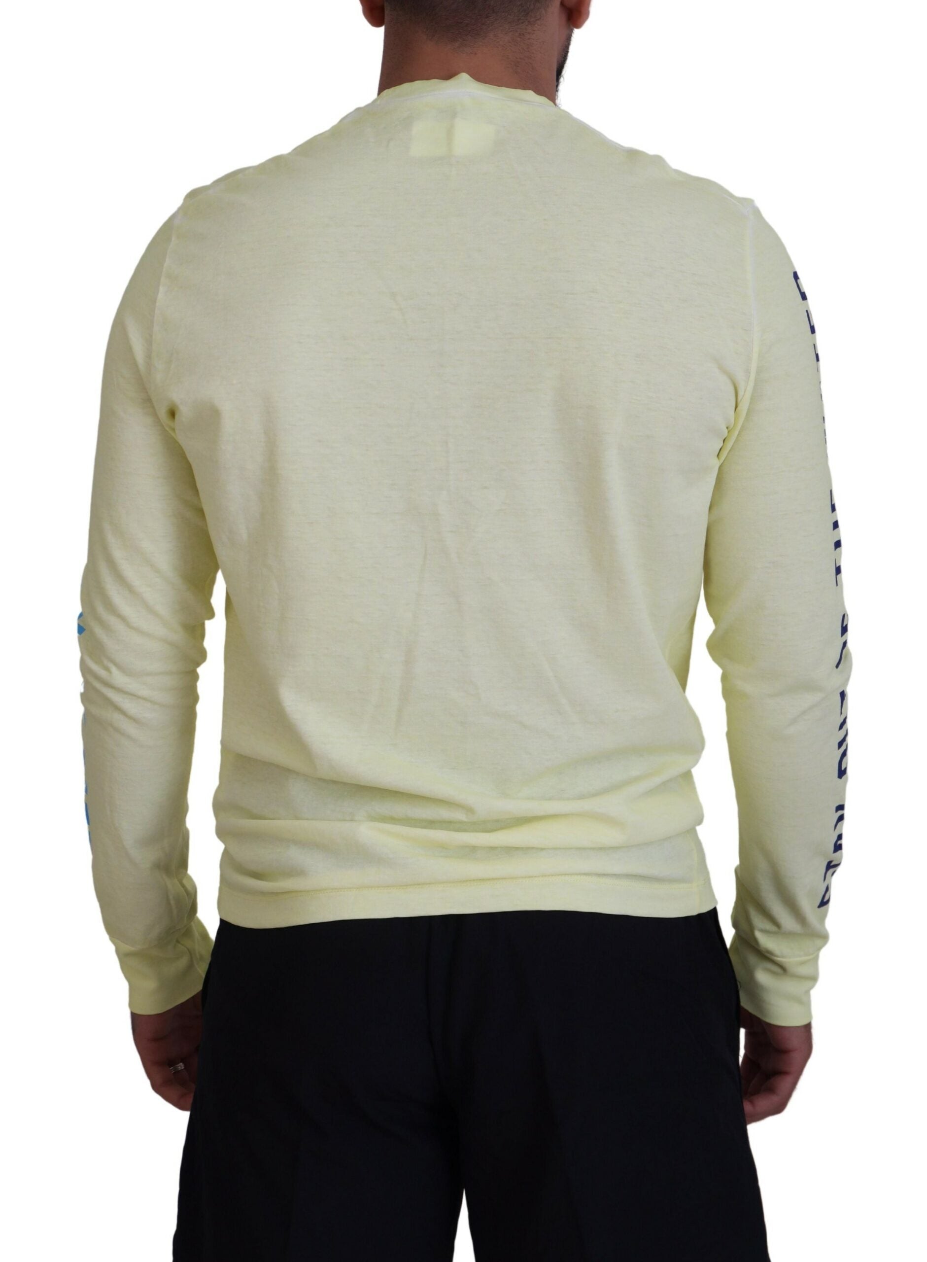 Dsquared² Yellow Long Sleeve T-Shirt for Men detail view