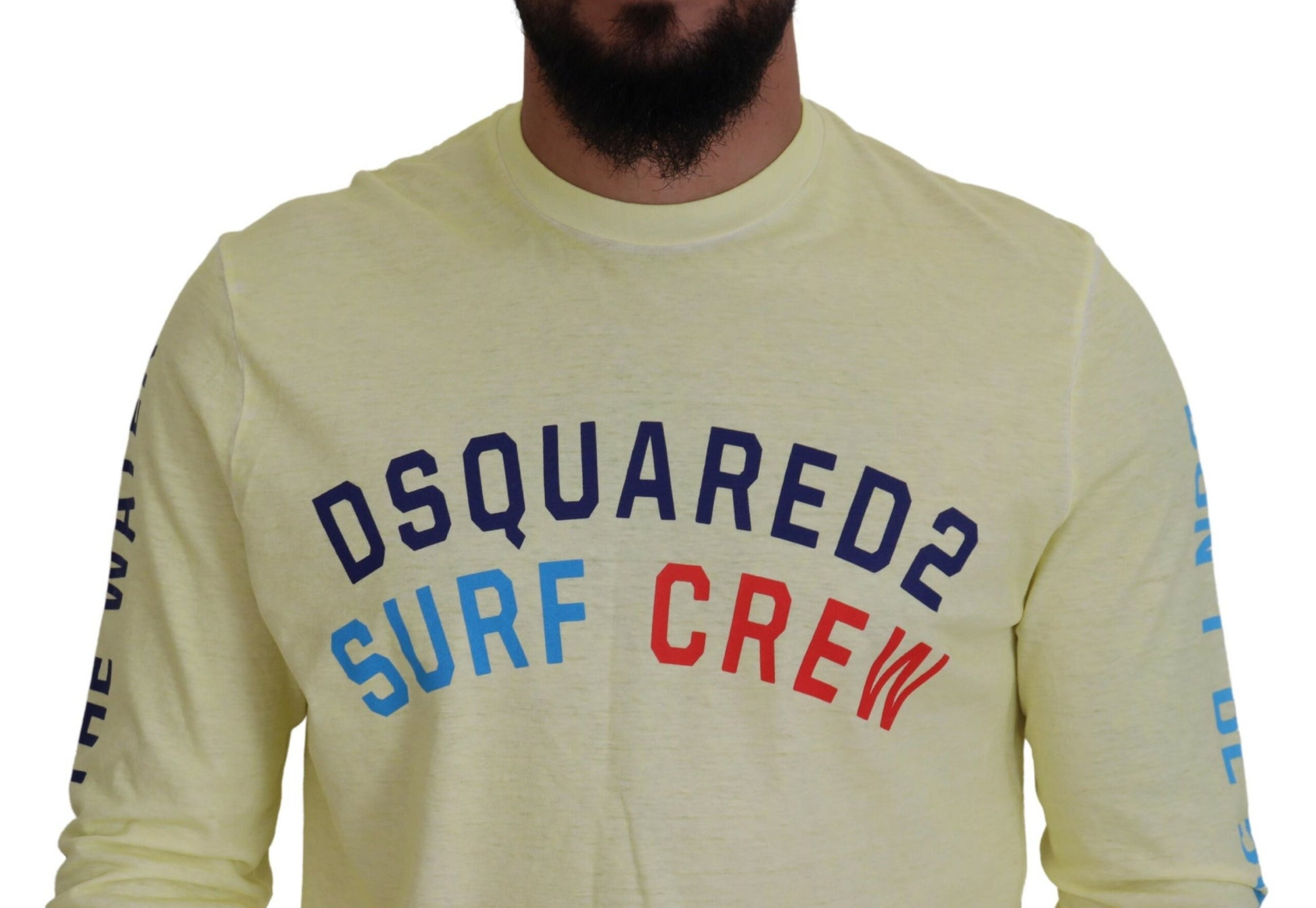 Dsquared² Yellow Long Sleeve T-Shirt for Men side view