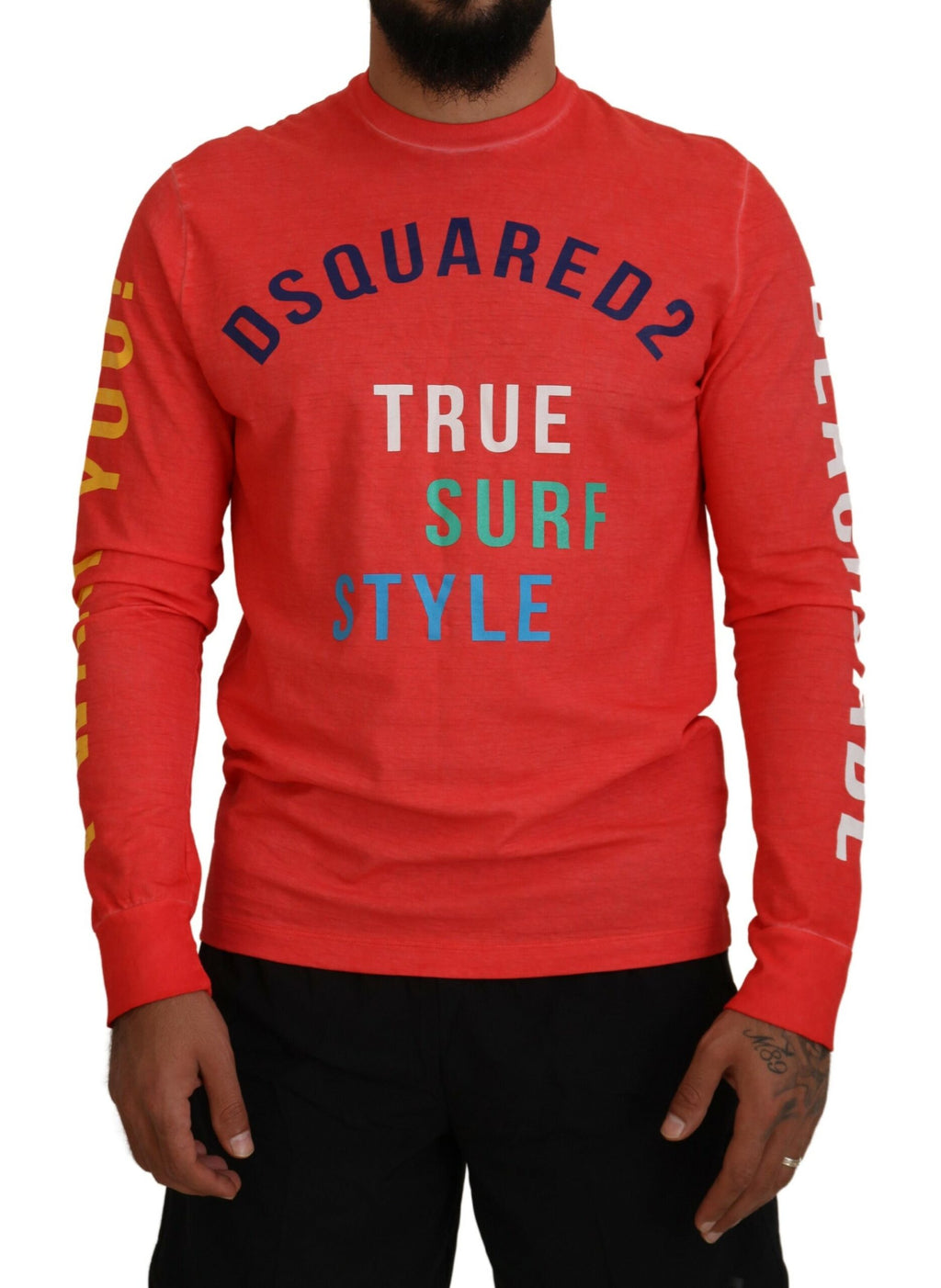 Dsquared² Orange Long Sleeve T-Shirt for Men