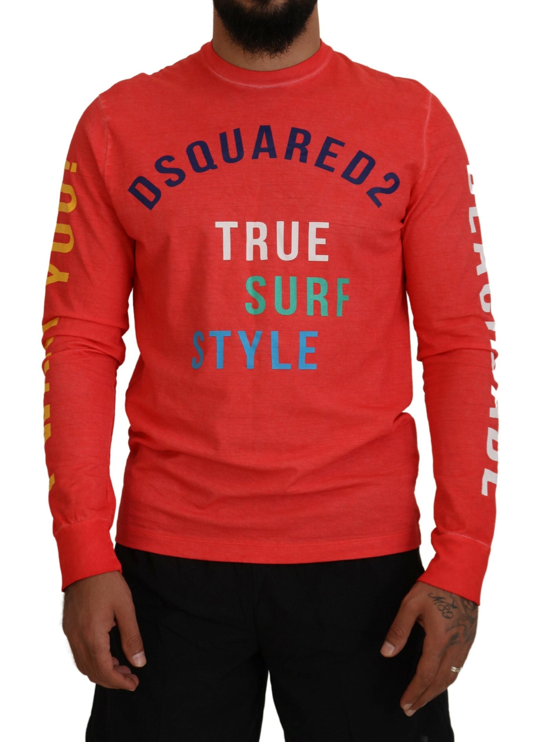 Dsquared² Orange Long Sleeve T-Shirt for Men
