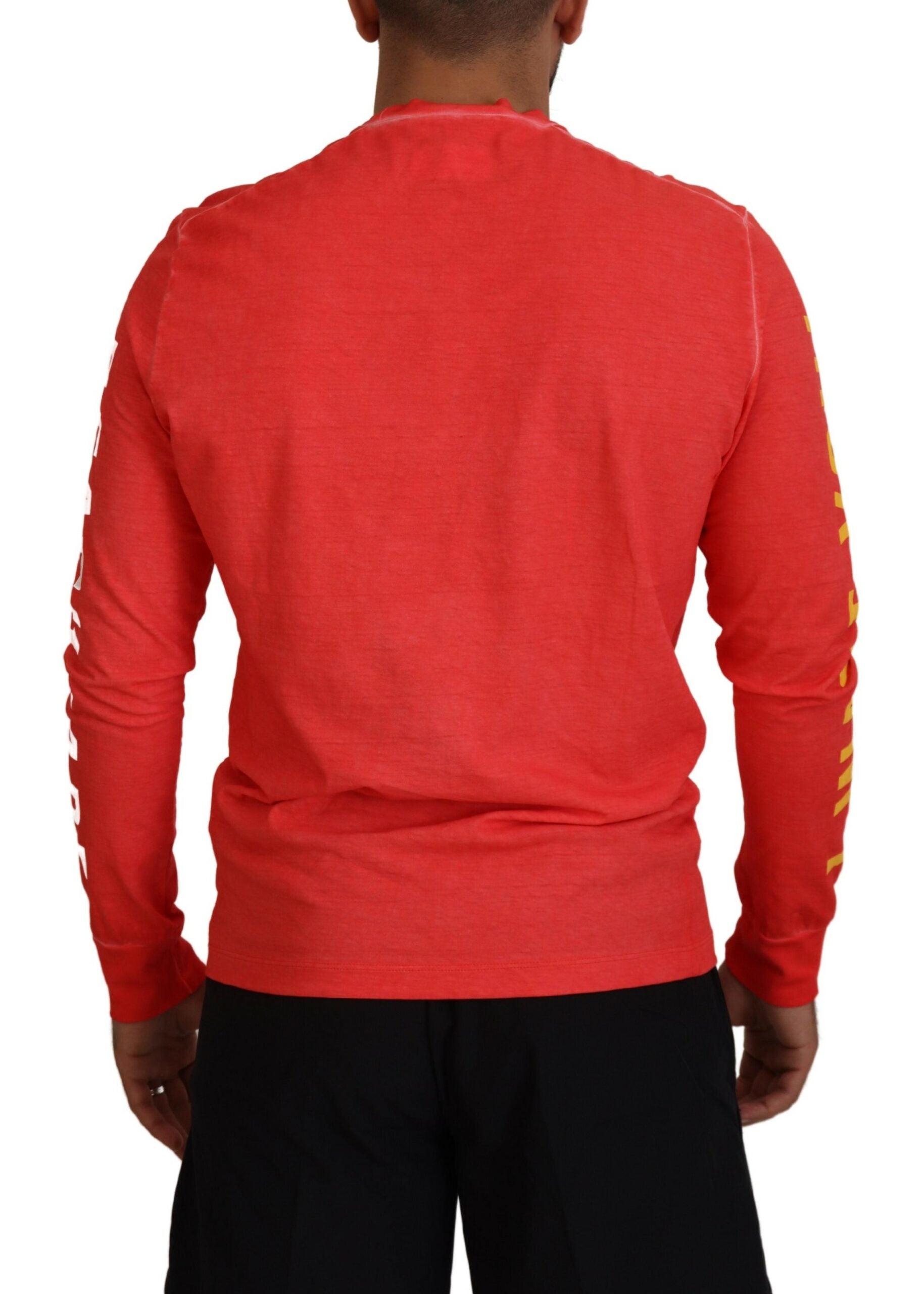 Dsquared² Orange Long Sleeve T-Shirt for Men detail view
