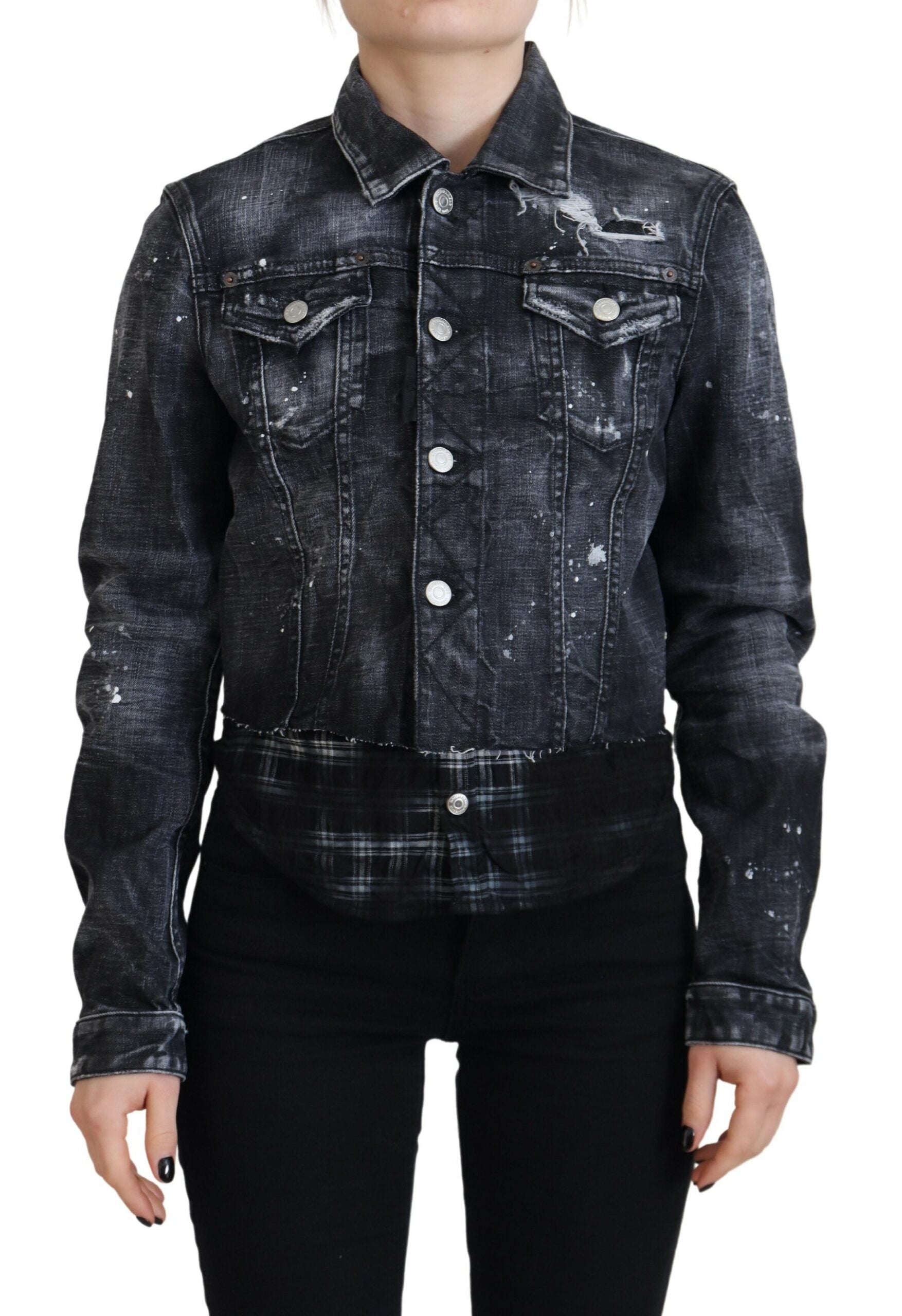 Dsquared² Grey Denim Jackets for Women alternate view