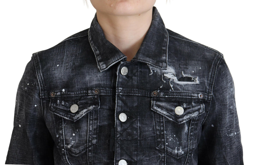 Dsquared² Grey Denim Jackets for Women additional view