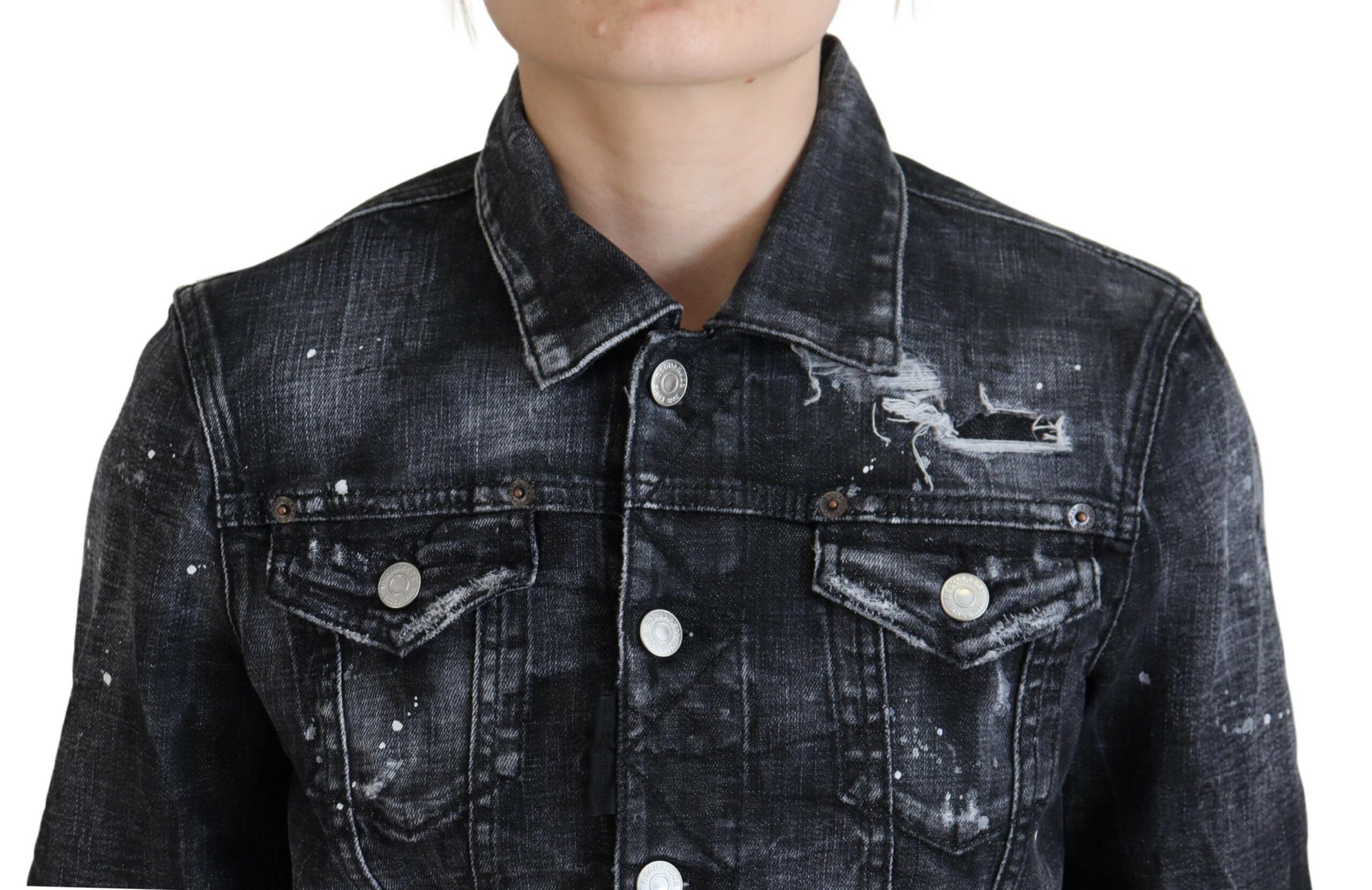 Dsquared² Grey Denim Jackets for Women additional view