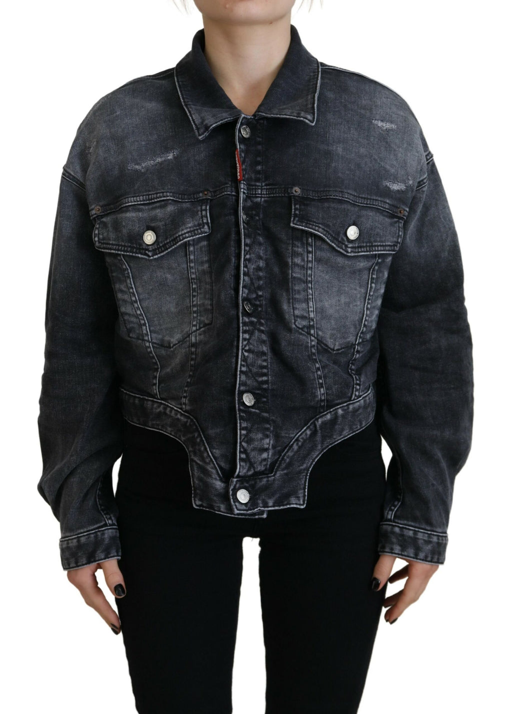 Dsquared² Grey Denim Jackets for Women alternate view