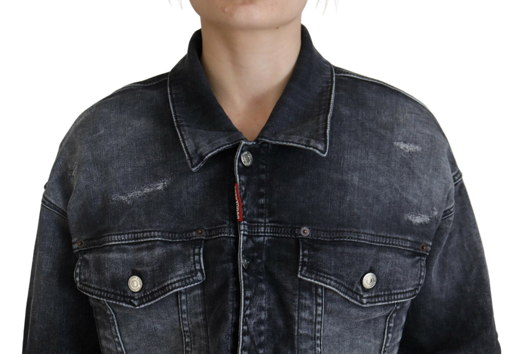 Dsquared² Grey Denim Jackets for Women additional view