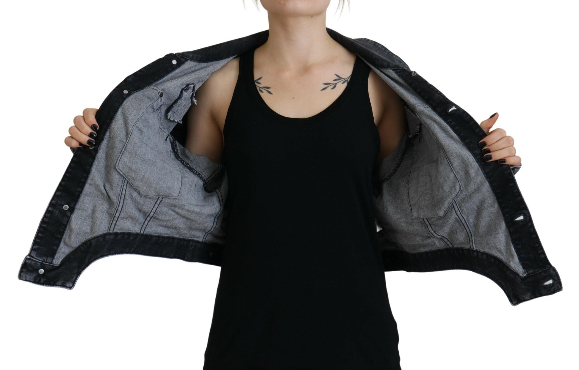 Dsquared² Grey Denim Jackets for Women additional view