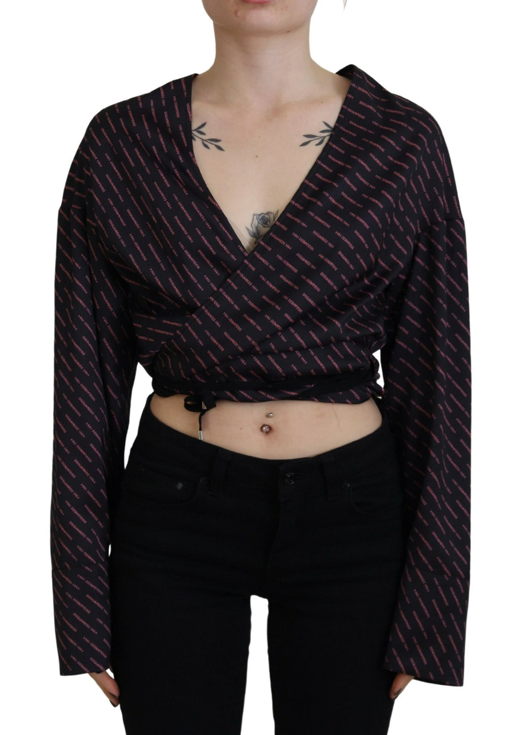 Dsquared² Black Long Sleeve T-Shirt for Women alternate view