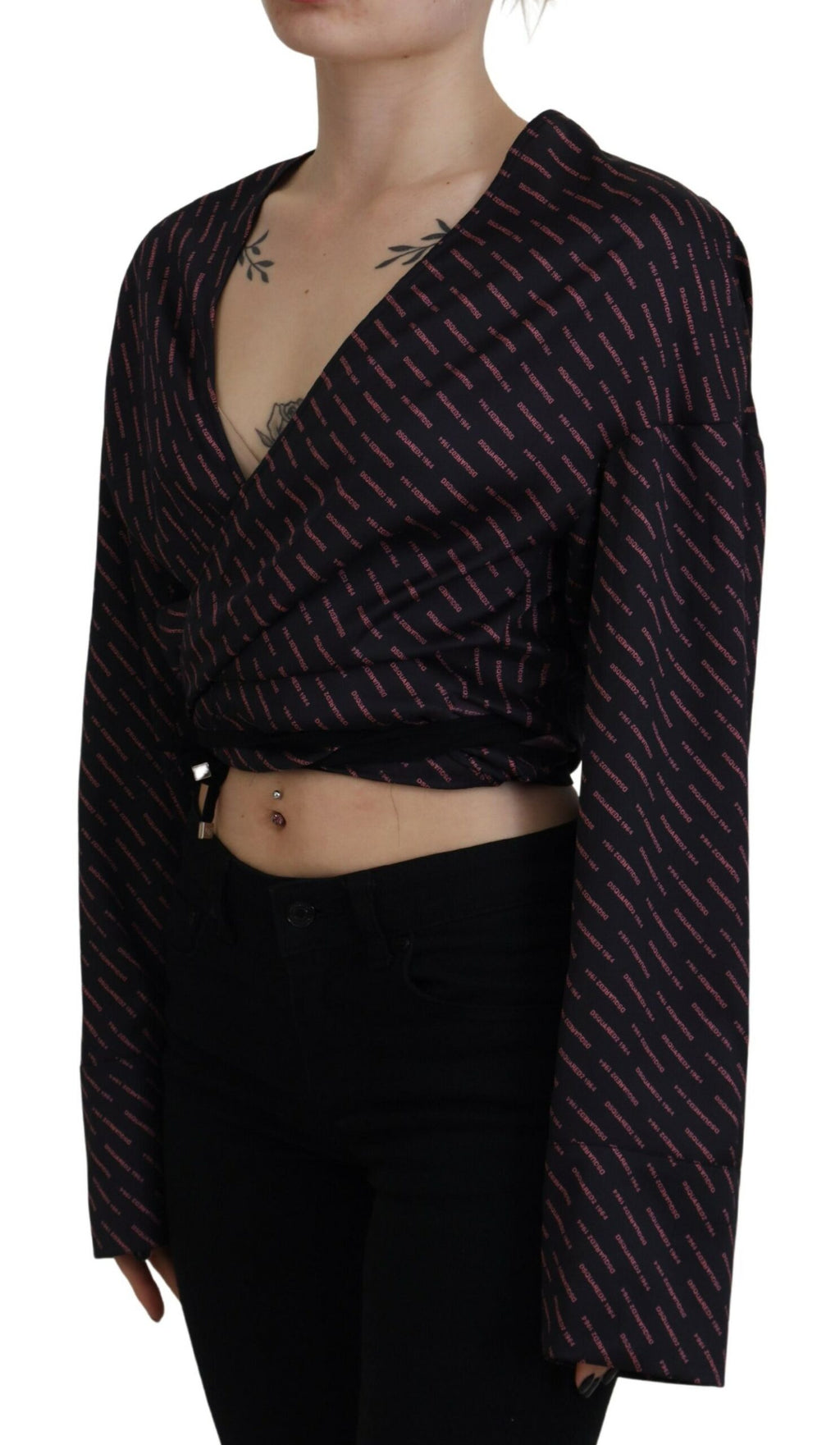 Dsquared² Black Long Sleeve T-Shirt for Women detail view