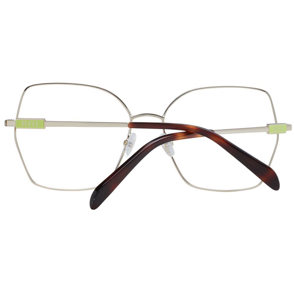 Emilio Pucci Gold Glasses Frames for Women detail view