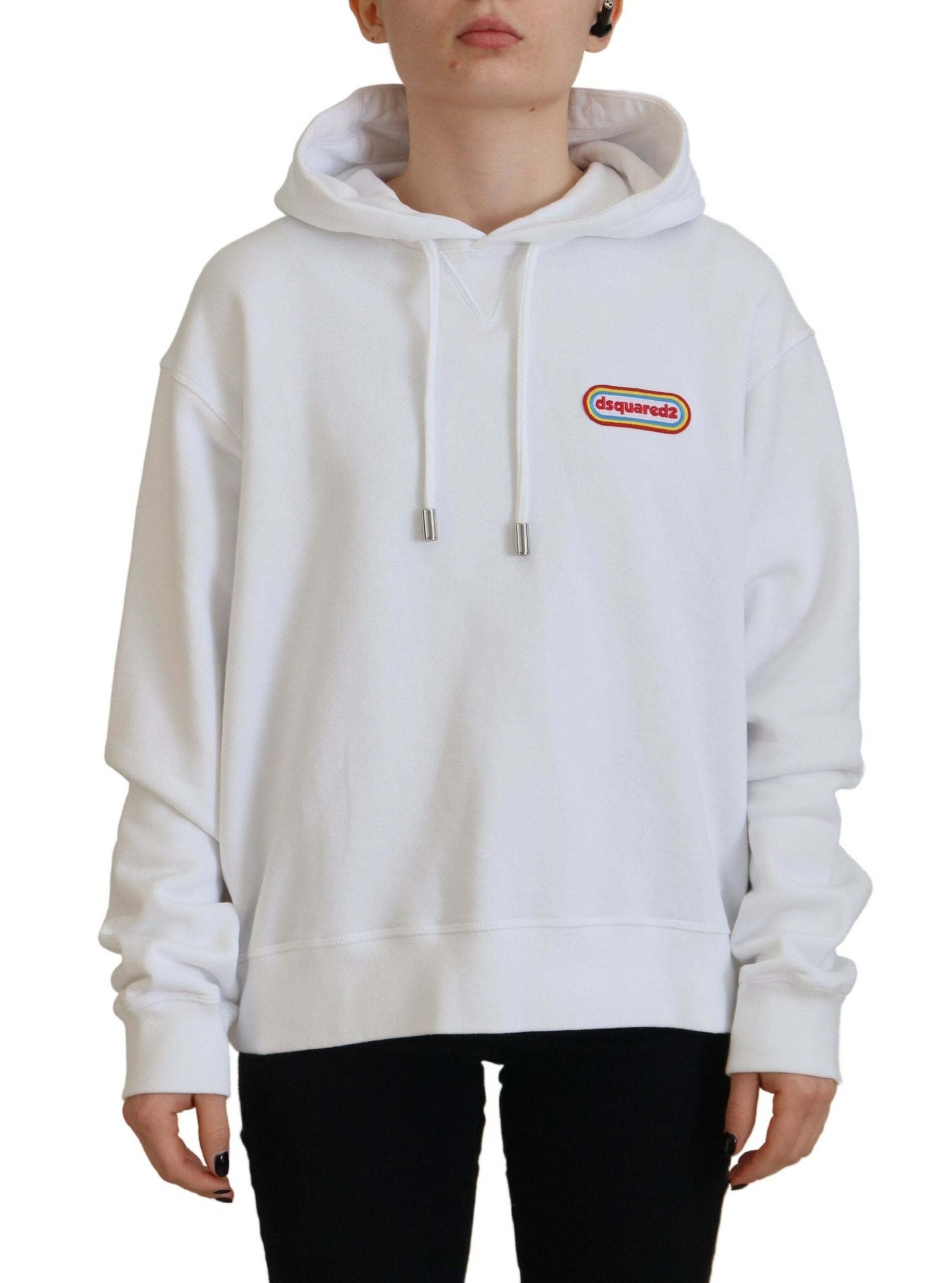 Sweat à Capuche Dsquared² en Coton Blanc avec Logo
