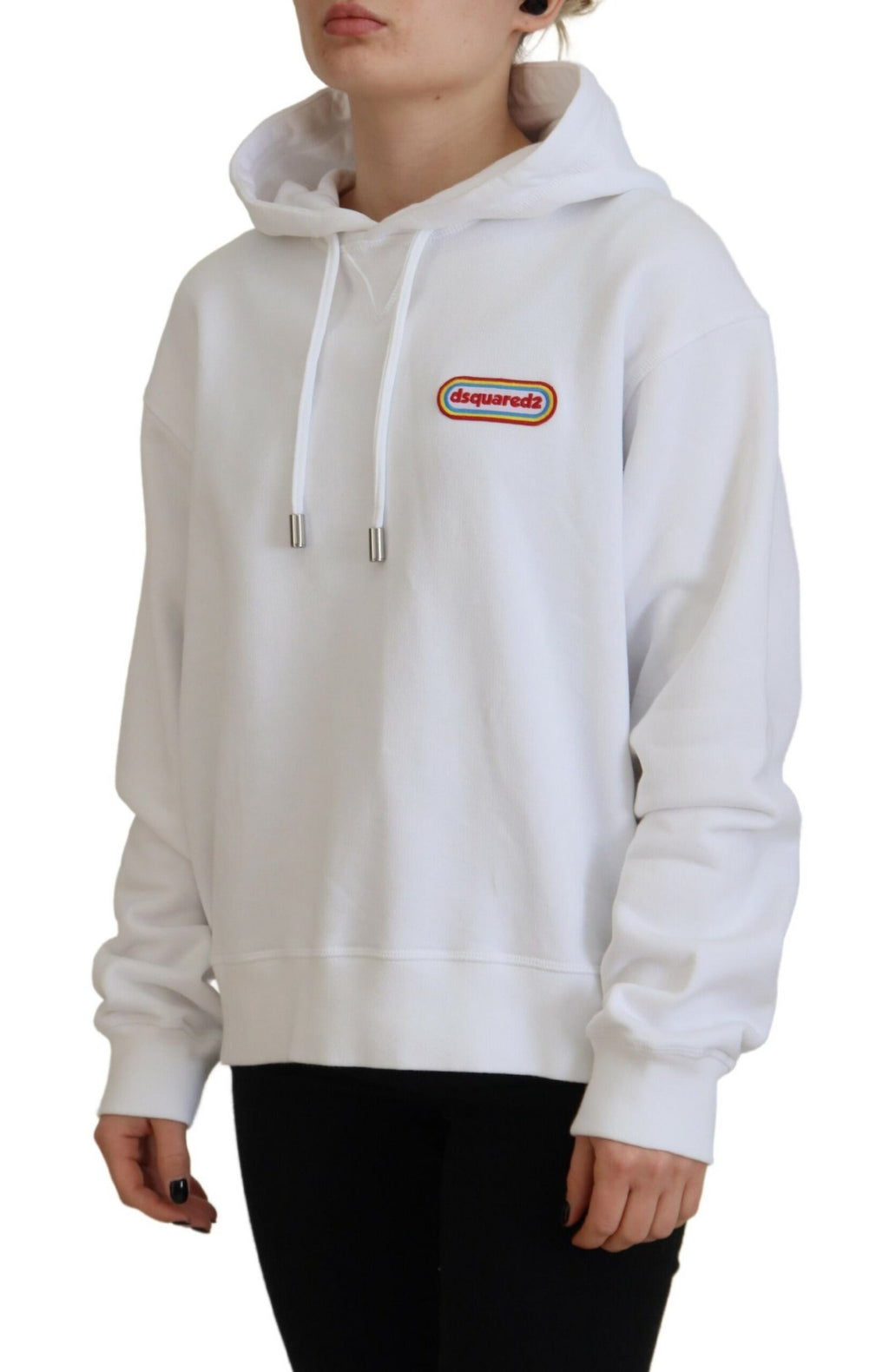 Sweat à Capuche Dsquared² en Coton Blanc avec Logo