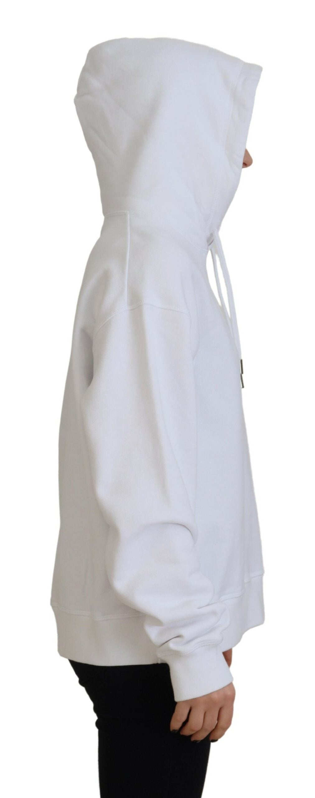 Sweat à Capuche Dsquared² en Coton Blanc avec Logo