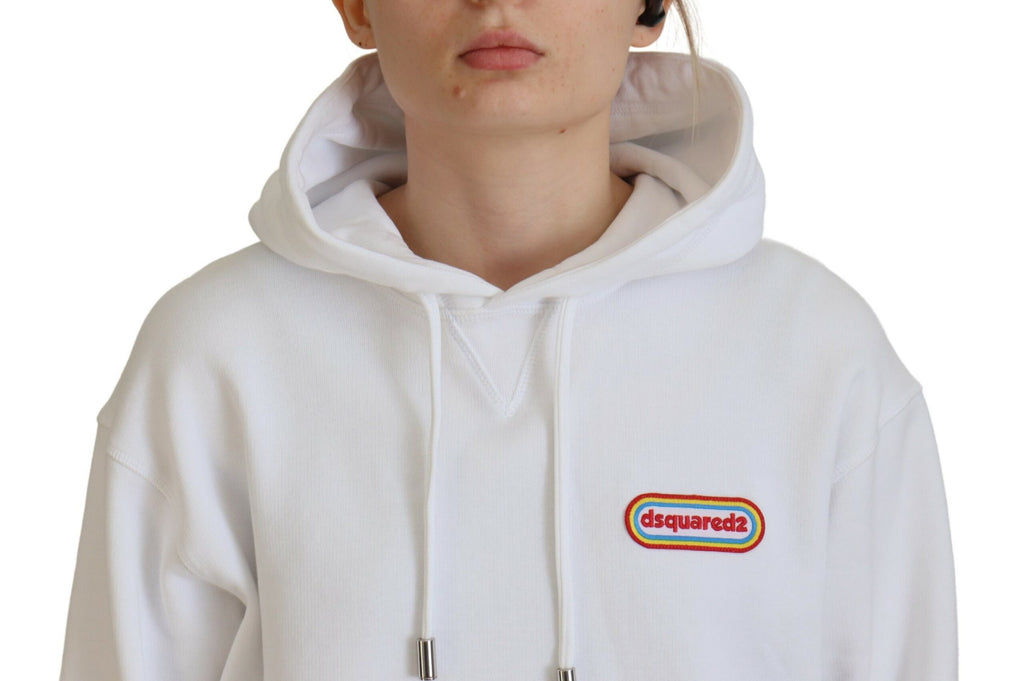 Sweat à Capuche Dsquared² en Coton Blanc avec Logo