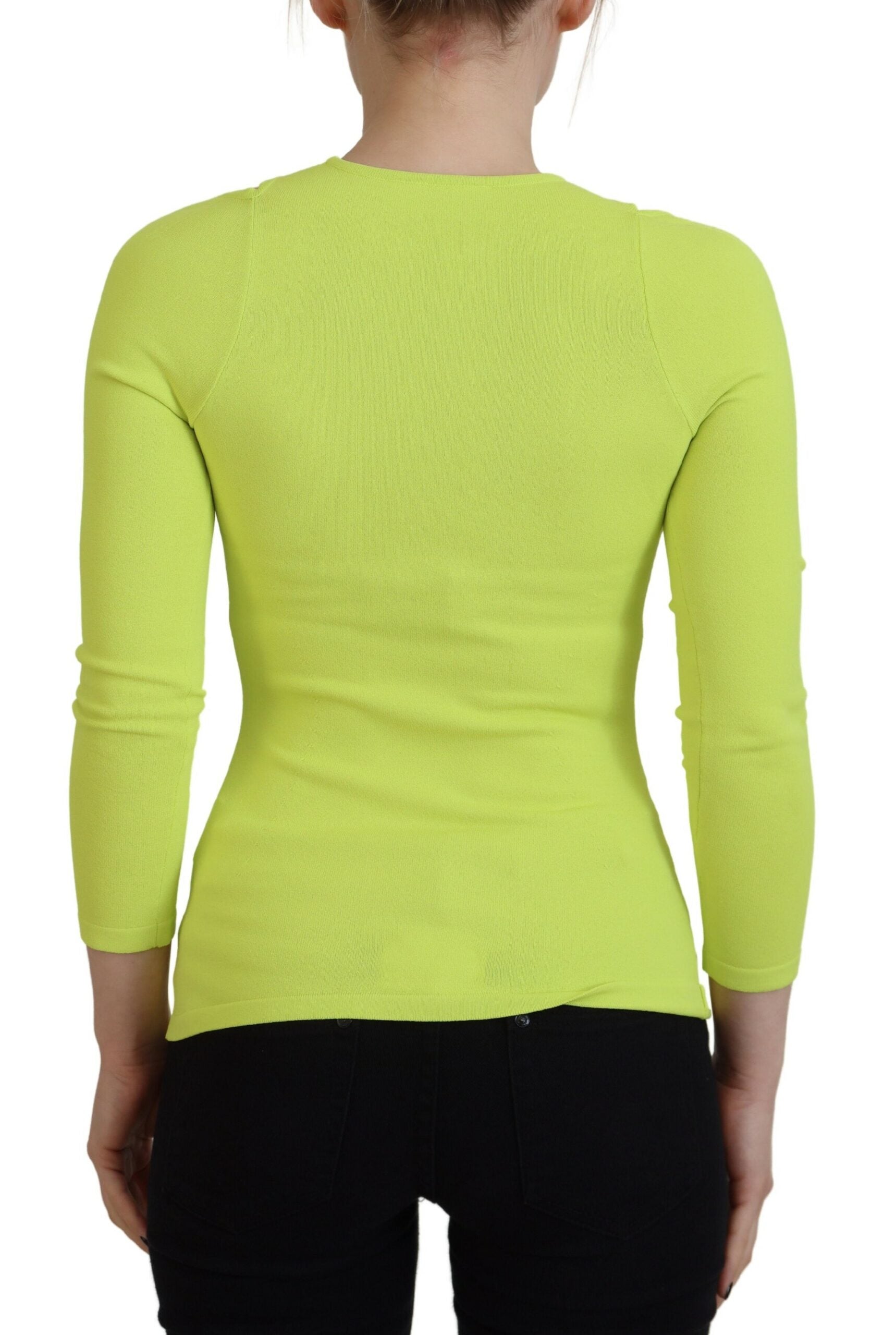 Dsquared² Green Long Sleeve T-Shirt for Women side view