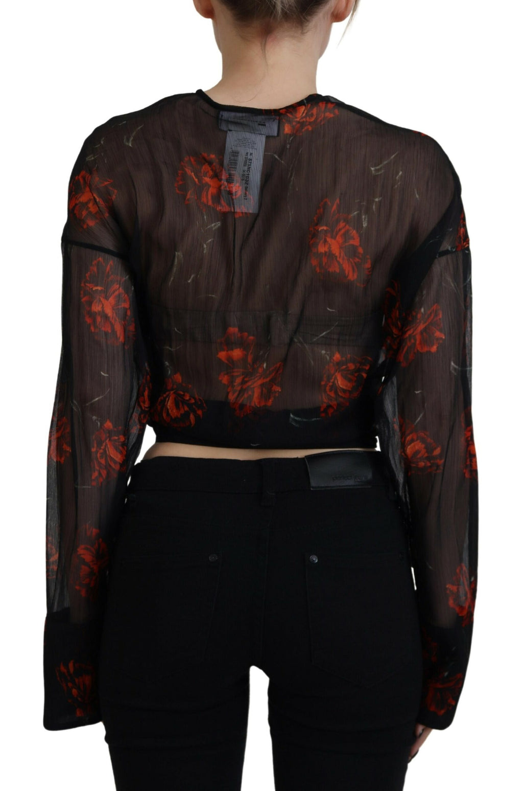 Dsquared² Black Long Sleeve T-Shirt for Women side view