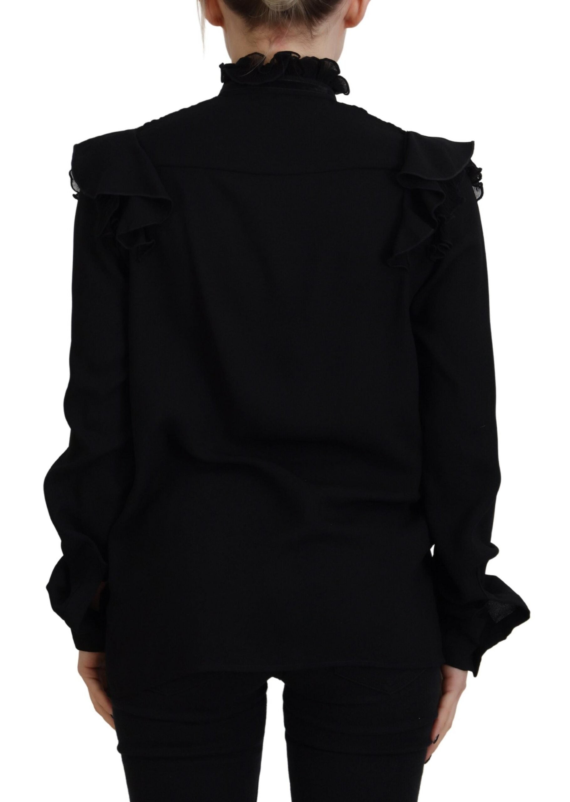 Dsquared² Black Long Sleeve T-Shirt for Women side view